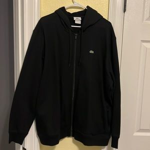 Lacoste black zip up hoodie